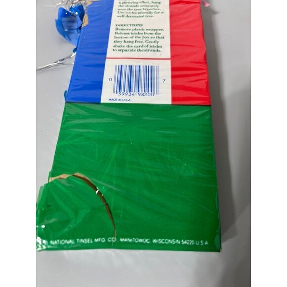 Vintage 80s Strands Tinsel Garland Silver Christmas Tree‎ Decor - Picture 4 of 4